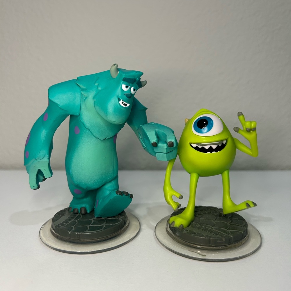 Disney Infinity 1.0 Monster’s Inc Figures Lot- Mike Wazowski & Sulley